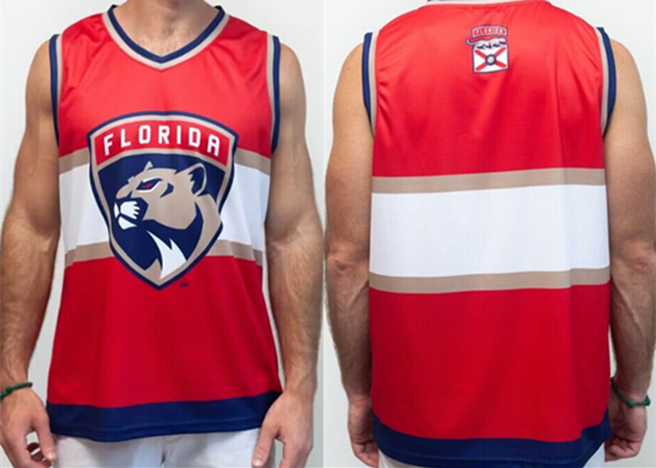 Men's Florida Panthers Red Tank Jersey Men's Florida Panthers Red Tank Jersey